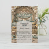 Baby on Board retro beach Baby Shower Kaart (Staand voorkant)