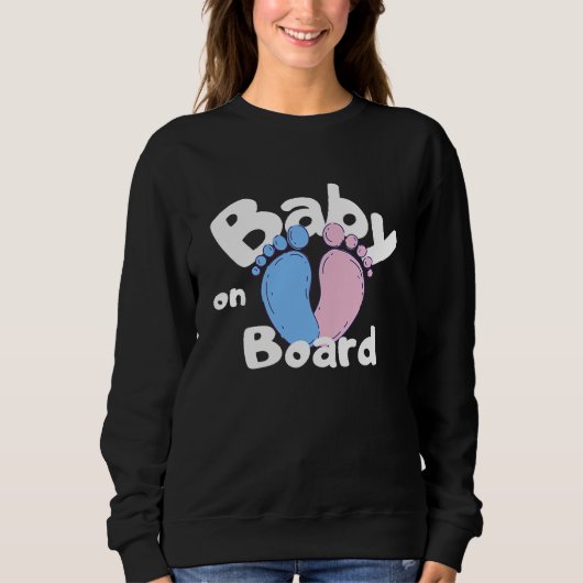 Baby On Board Saying Baby Belly Birth Pregnancy Trui (Voorkant)