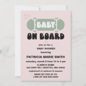 Baby on Board Skateboard Baby Shower party Invitat Kaart (Voorkant)
