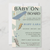 Baby on Board Skateboard Baby Shower party Invitat Kaart (Voorkant)