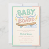 Baby on Board Skateboard Baby Shower party Kaart (Voorkant)