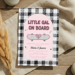 Baby on Board Skateboard Baby Shower party Kaart