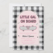 Baby on Board Skateboard Baby Shower party Kaart (Voorkant)