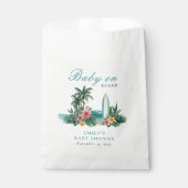 Baby On Board Surf Beach Baby Shower Bedankzakje (Voorkant)
