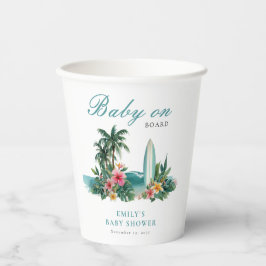 Baby On Board Surf Beach Baby Shower Papieren Bekers