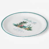 Baby On Board Surf Beach Baby Shower Papieren Bordje (Gekanteld)