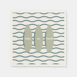 "Baby On Board" Surfen Baby shower Ocean Theme Servet