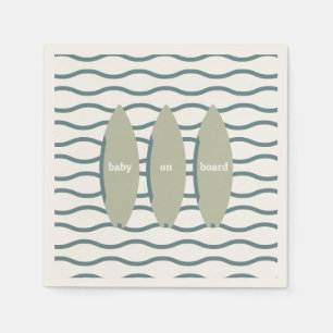 "Baby On Board" Surfen Baby shower Ocean Theme Servet
