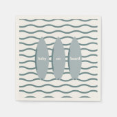 "Baby On Board" Surfen Baby shower Ocean Theme Servet (Voorkant)