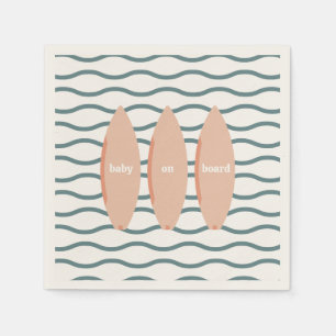 "Baby On Board" Surfen Baby shower Ocean Theme Servet