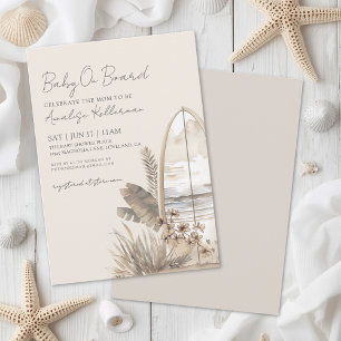 Baby On Board Zomer Boho Strand Baby Shower Kaart