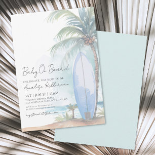 Baby On Board Zomer Strand Baby Shower Kaart