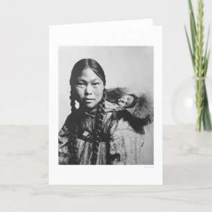 Baby On Eskimo Mom's Back 1906 Kaart