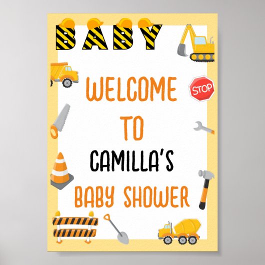 Baby onder Baby shower bouwstijl Poster (Voorkant)