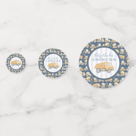 Baby Onder Baby shower van de Bouw Confetti (Achterkanten)