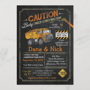 Baby onder Baby shower van de bouw Kaart