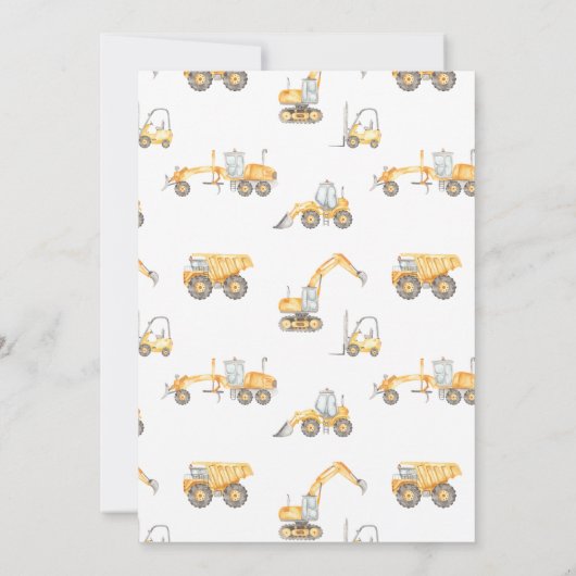 Baby onder Baby shower van de bouw Kaart (Achterkant)