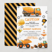 Baby onder Baby shower van de bouw Kaart (Voorkant / Achterkant)