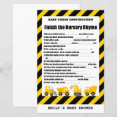 Baby onder Baby shower voor de bouw (Voorkant / Achterkant)