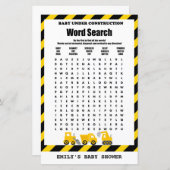 Baby onder Baby shower voor de bouw (Voorkant / Achterkant)