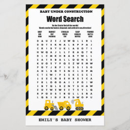 Baby onder Baby shower voor de bouw