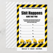 Baby onder Baby shower voor de bouw (Voorkant / Achterkant)