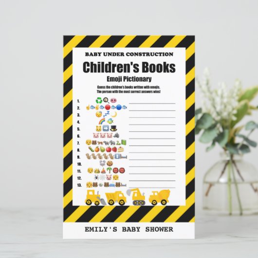 Baby onder Baby shower voor de bouw (Staand voorkant)