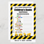 Baby onder Baby shower voor de bouw (Voorkant / Achterkant)