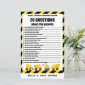 Baby onder Baby shower voor de bouw (Staand voorkant)