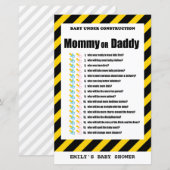 Baby onder Baby shower voor de bouw (Voorkant / Achterkant)