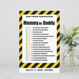 Baby onder Baby shower voor de bouw