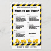 Baby onder Baby shower voor de bouw (Voorkant / Achterkant)