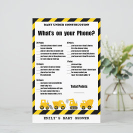 Baby onder Baby shower voor de bouw