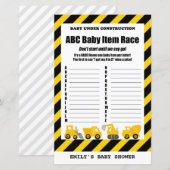 Baby onder Baby shower voor de bouw (Voorkant / Achterkant)