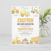 Baby onder Baby shower voor de bouw Kaart (Staand voorkant)