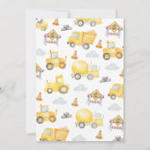 Baby onder Baby shower voor de bouw Kaart (Achterkant)