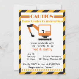 Baby onder Baby shower voor de bouw Kaart