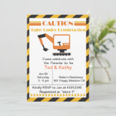 Baby onder Baby shower voor de bouw Kaart (Staand voorkant)