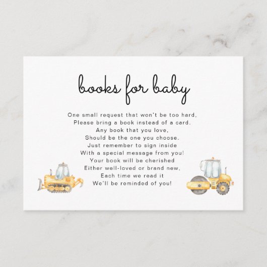 Baby Onder Bouwboeken voor Baby Kaart (Voorkant)