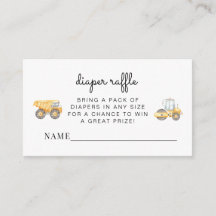 Baby onder Bouwluier, Kaart Raffle Invoegen