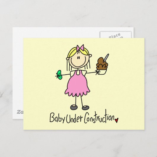 Baby onder BouwT-shirts en cadeaus Briefkaart (Voorkant / Achterkant)