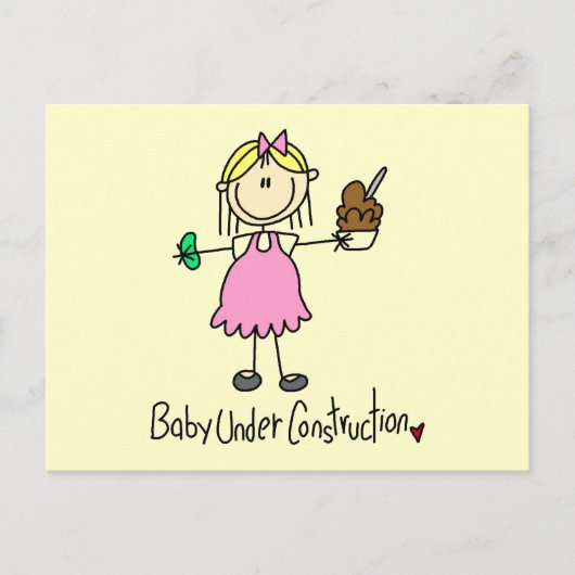 Baby onder BouwT-shirts en cadeaus Briefkaart (Voorkant)