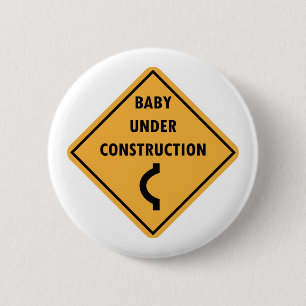 Baby onder Button voor de bouw