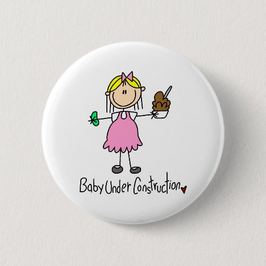 Baby onder Button voor de bouw (Voorkant)