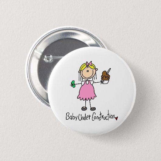 Baby onder Button voor de bouw (Voorkant /achterkant)