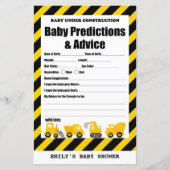 Baby Onder Constructie Baby Shower Spel GEPRINT (Voorkant)