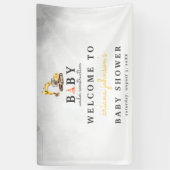 Baby onder constructie Baby shower welkomsttuin Spandoek (Verticaal)