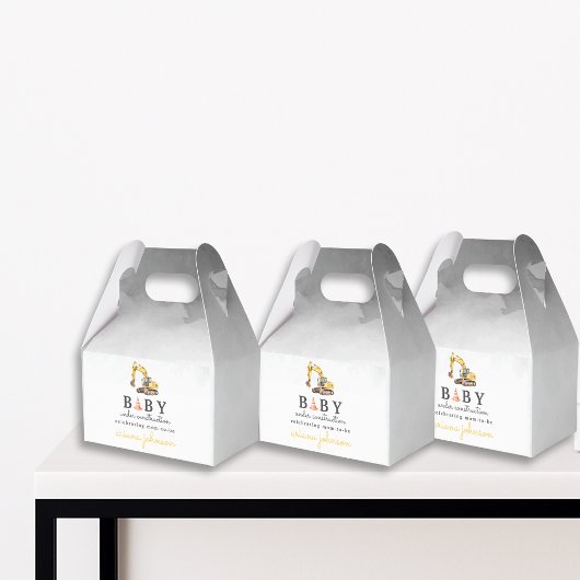 Baby Onder constructie Boy Baby shower Bedankdoosjes