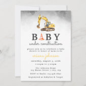 Baby Onder constructie Boy Baby shower Kaart (Voorkant)