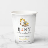 Baby Onder constructie Boy Baby shower Papieren Bekers (Achterkant)